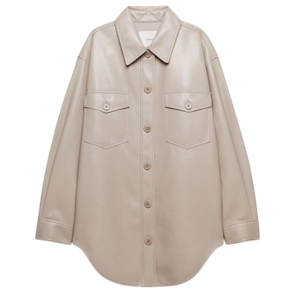 Wilfred Classic Light Taupe Ganna Shirt Jacket Size XS
